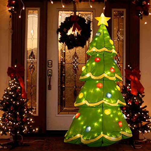 7Ft Inflatable Christmas Tree w/ LED Yard Decoration