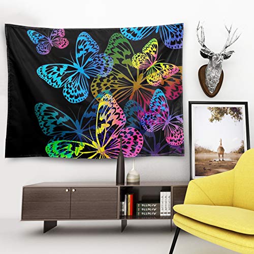 Wall Tapestry for Home  Decoration- Fairy Tale Forest- Butterfly- Tie Dye- 80x60 inches