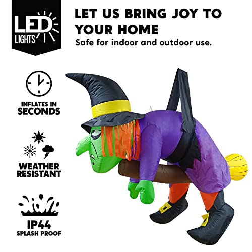 4 FT Tall Halloween Inflatable Witch w/ LED