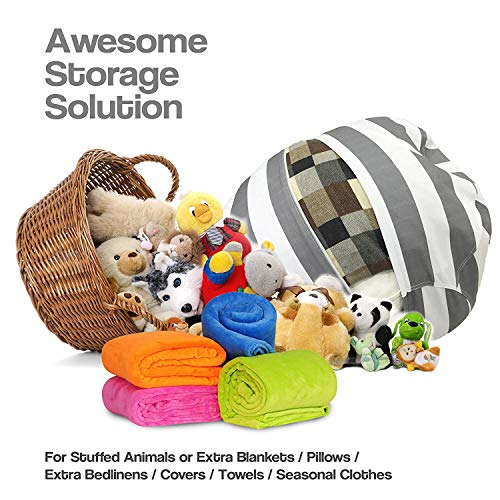 2-Pack Stuffed Animal Storage Beanbag Cover 24"