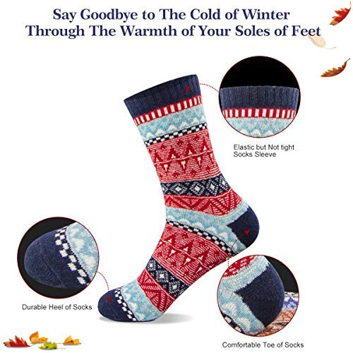 Cozy & Warm Thick Soft Wool Christmas Gift Winter Socks for Women