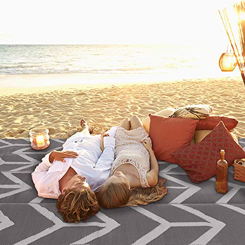 Modern Reversible Mats, Plastic Straw Area Rug 5'x8'