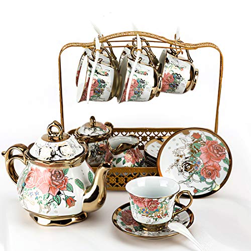 22 Pieces Porcelain Ceramic Coffee Tea Sets