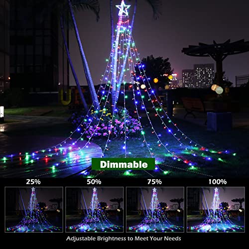 344 LED Christmas Lights w/ Star Topper