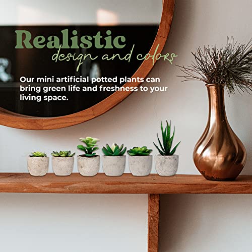 2 Sets of 6 Artificial Plants for  Home Decoration