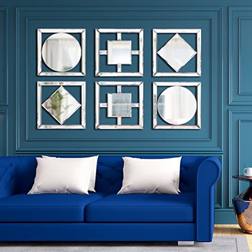 Elegant Decorative Mirror Wall-Mounted Accent 12x12”