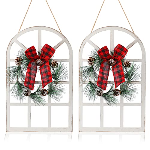 2 Pieces Wood Christmas Wall Decoration