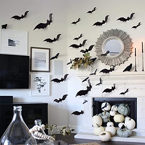 128pcs 3D Bats Stickers Halloween Decoration