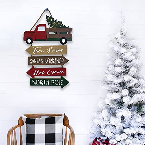 Christmas Truck Sign Hanging Decoration