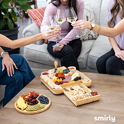 Bamboo Cheese Boa &  Knife Set: Large Charcuterie