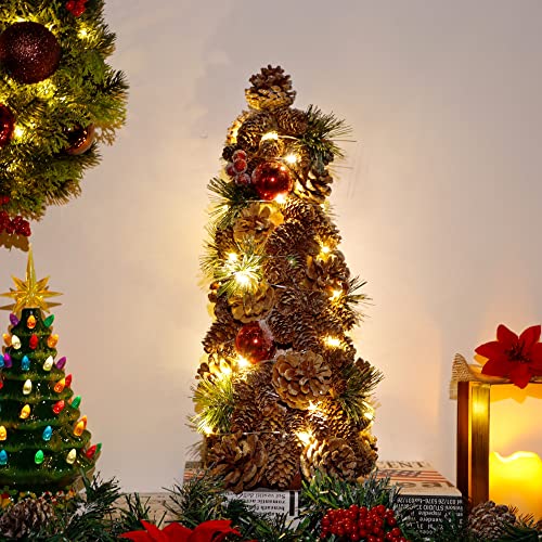 16 Inch Pre-Lit Table Top Christmas Tree Decoration