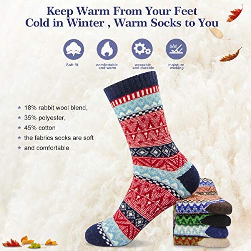 Cozy & Warm Thick Soft Wool Christmas Gift Winter Socks for Women