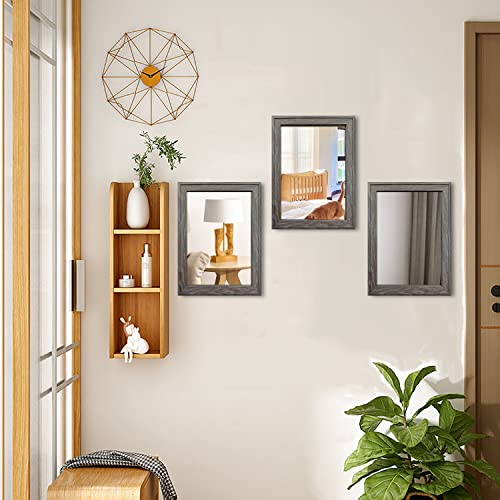 2PCS Farmhouse Frame Accent Wall Mirror (11"X15")