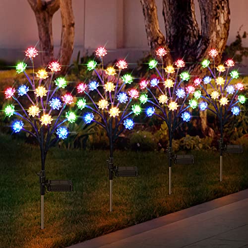 4 Pack Christmas Decorations Solar Garden Lights- Multicolor