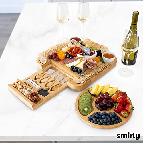 Bamboo Cheese Boa &  Knife Set: Large Charcuterie
