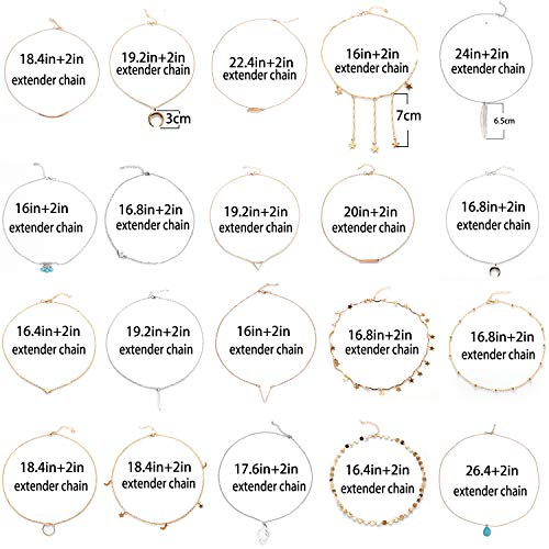 20 PCS Multiple DIY Layered Choker Necklace for Women