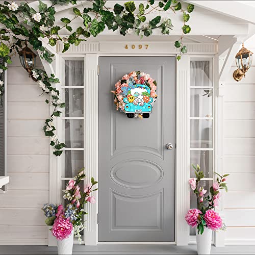 Happy Easter Bunny Tail Wooden Door Hanger Decoration