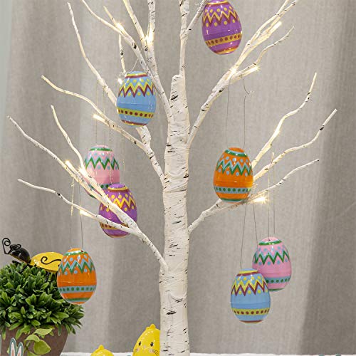 LED Easter Birch Tree Lights w/ Eggs Battery Powered
