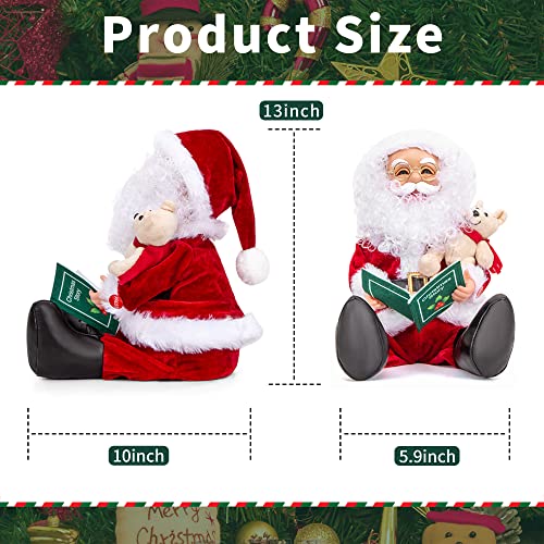 13" Animated Santa Claus Figurines Decoration