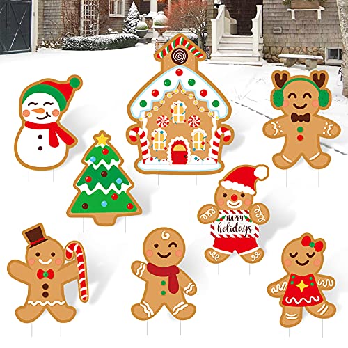 8 Pcs Large Gingerbreads Christmas Decoration