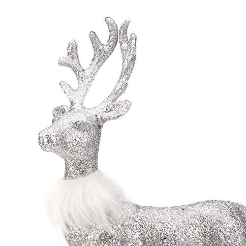 2 Pcs Glitter Reindeer Christmas Decoration