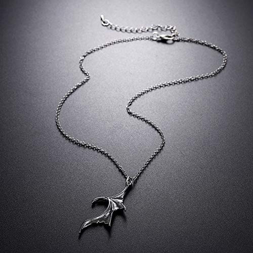 2Pcs Punk Heart Wing Necklace  for Couples