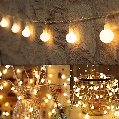 33 Feet 100 Led Mini Globe String Lights, Plug in, 8 Modes w/ Remote