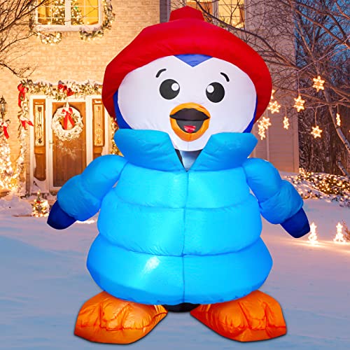 6 FT Christmas Inflatables Penguin w/ LEDs