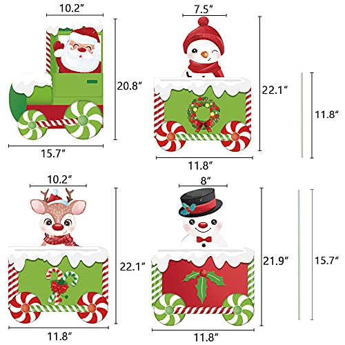 62Inch Large Train Yard Christmas Decorations