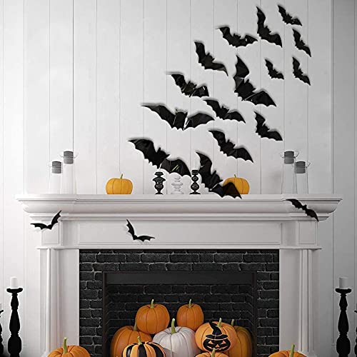 128pcs 3D Bats Stickers Halloween Decoration