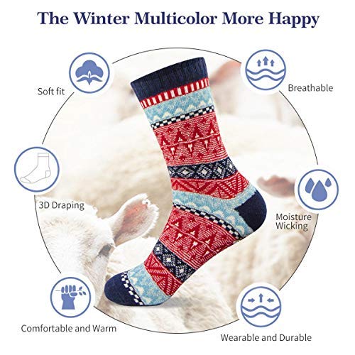 Cozy & Warm Thick Soft Wool Christmas Gift Winter Socks for Women