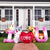 7FT Long Valentine Inflatable w/ LED Lights, I Love U Puppy & Kitty