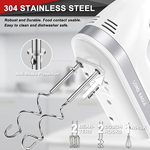 400W Power Handheld Mixer for Baking Cake Egg Cream Food Beater