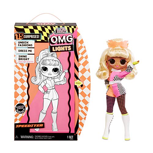 L.O.L. Surprise! O.M.G. Lights Speedster Fashion Doll w/ 15 Surprises, Multicolor