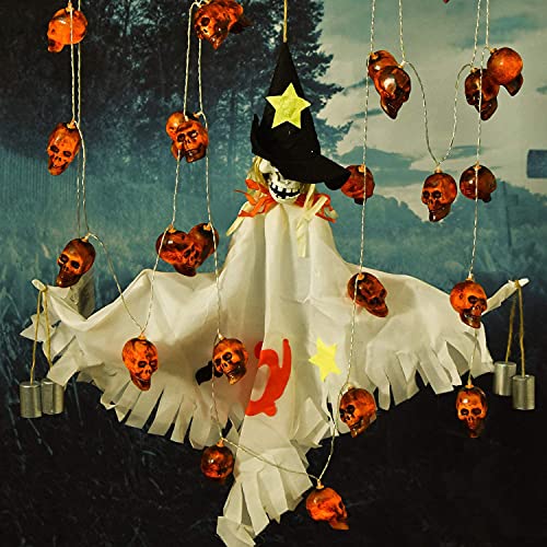 Halloween Skull  String Lights, Battery Operated 8 Mode