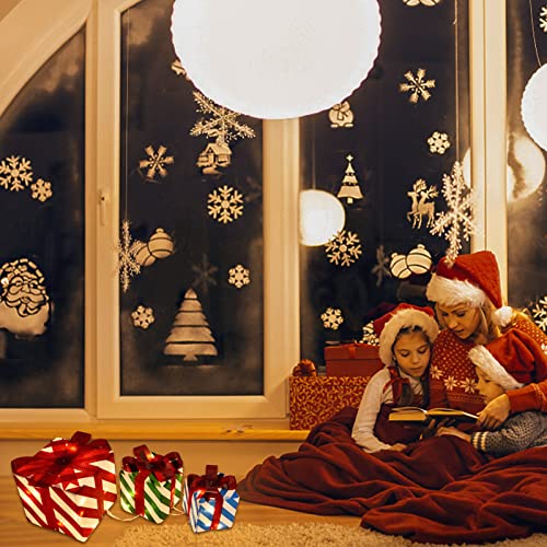 Set of 3 Christmas Lighted Gift Boxes