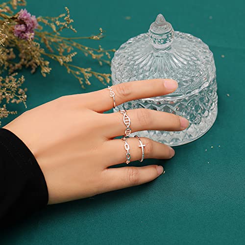 12PCS Adjustable Knuckle Rings for Women