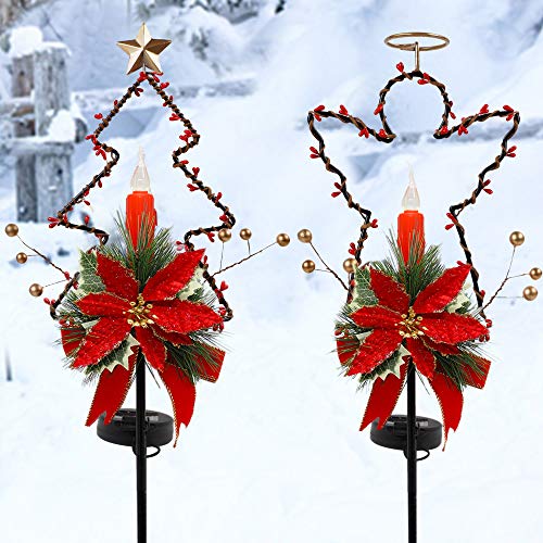 2 Sets Solar Christmas Yard Decorations