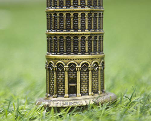 Metallic Leaning Tower of Pisa Statue 6 Inch Souvenir Figurines