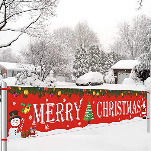 Large Merry Christmas Banner