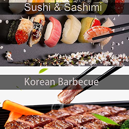 Reusable 10 Pairs Reusable 9.5 Inch Fiberglass Chopsticks