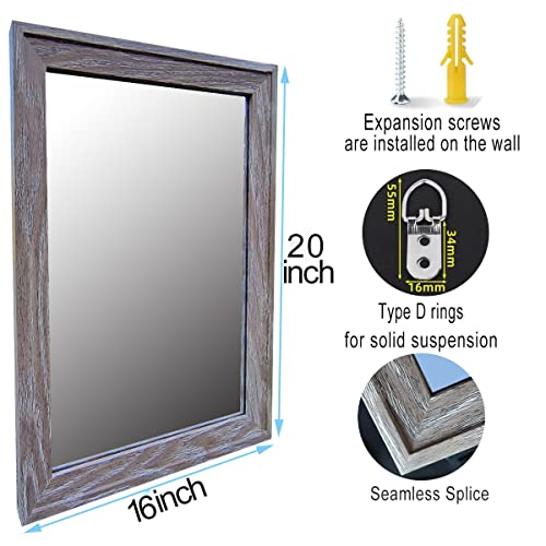 2PCS Farmhouse Frame Accent Wall Mirror (11"X15")