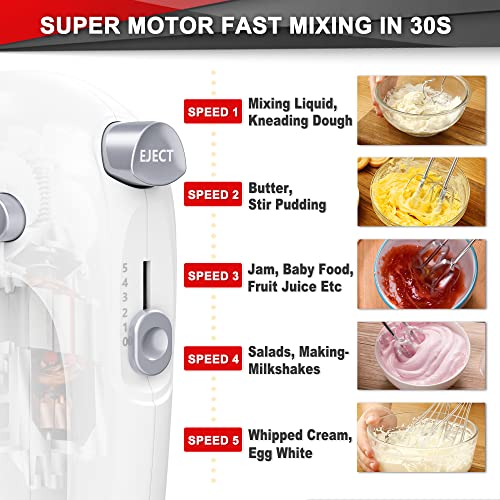 400W Power Handheld Mixer for Baking Cake Egg Cream Food Beater