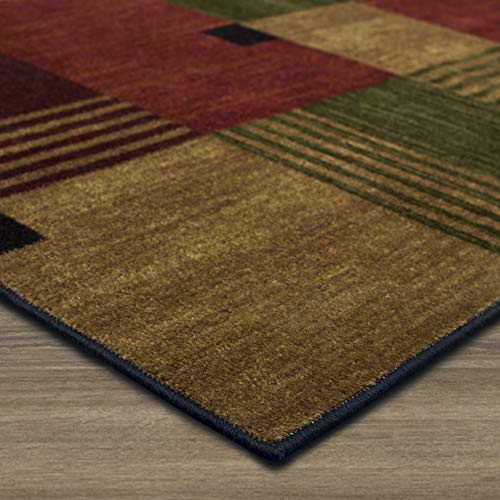 New Wave Alliance Geometric Area Rug, Tan/Red/Green