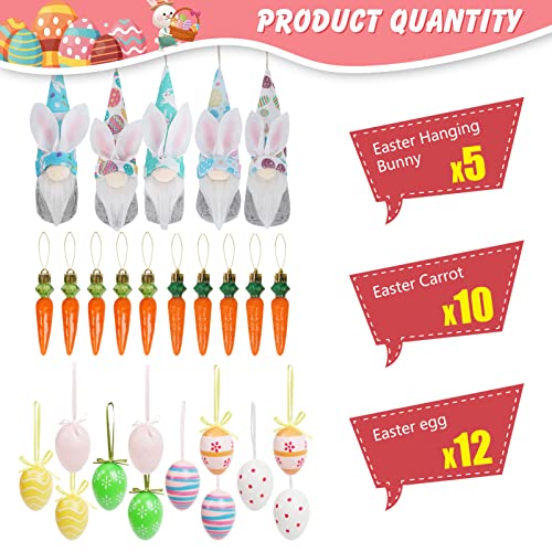 27 Pieces Easter Tree Ornament Decorations