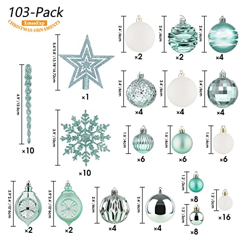 103-Pack Assorted  Christmas Ball Ornaments