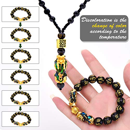 4 Piece Feng Shui Pi Xiu Pi Yao Bracelet Necklace Set