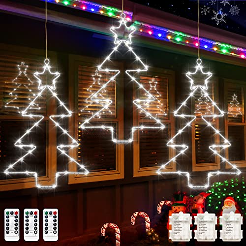 Christmas Window Lights 3 Pack Battery Operated