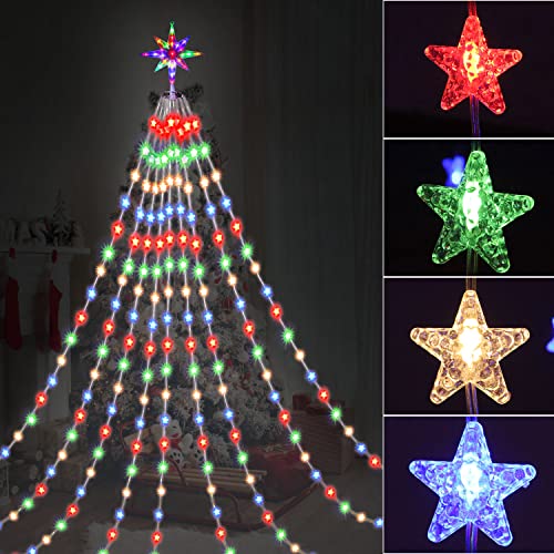 320 LEDs Christmas Decorations Star String Lights