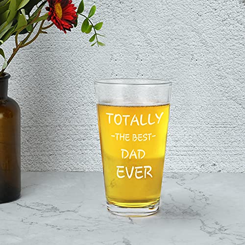 Funny Christmas Gift for Dad Beer Glass